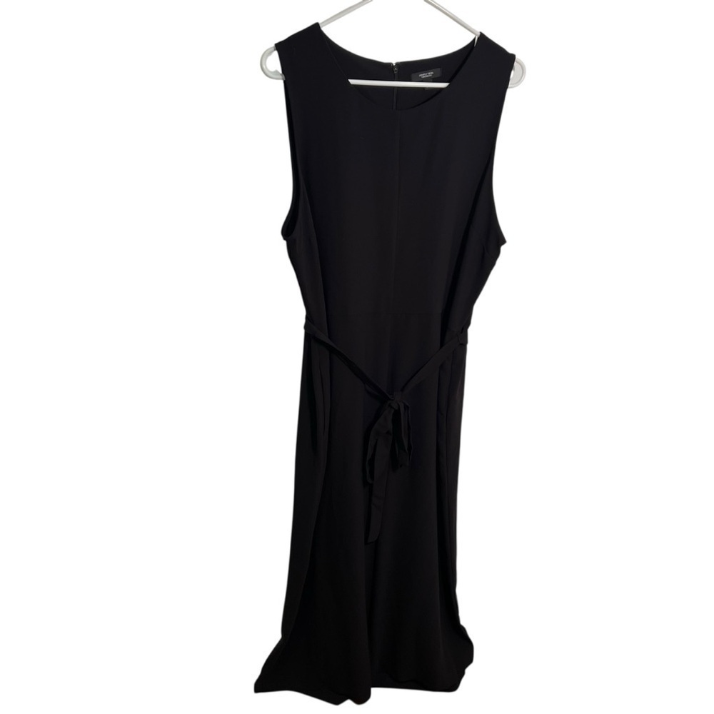 Simply Vera Vera Wang Women's Size XL Jumpsuit Black Sleeveless Keyhole Belted